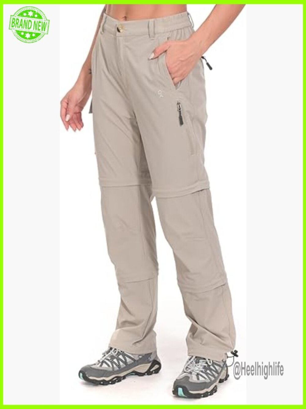 Women's Convertible Hiking Pants Quick Dry Stretch Zip Off Cargo